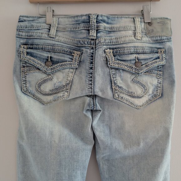 Silver light wash Tuesday low boot cut jeans - authentic 2000's jeans - Picture 6 of 11